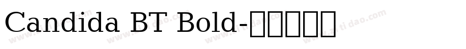 Candida BT Bold字体转换